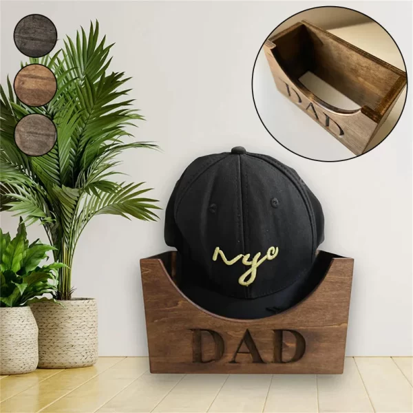 Personalized Wooden Hat Holder, Baseball Hat Holder